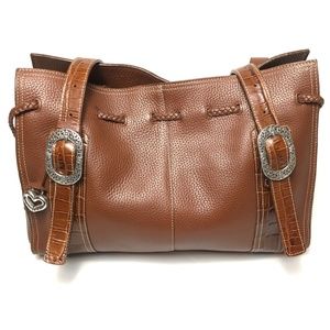 Brighton Brown Pebble Leather Shoulder Bag